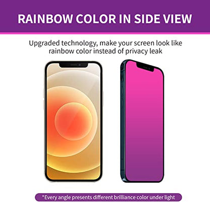 2 Pack Tempered Glass for iPhone 12 Pro Max Privacy Screen Protector - color: For iPhone 12 Pro Max (red)