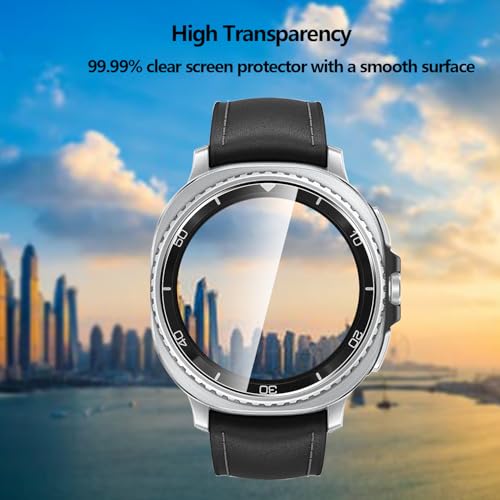 5 Pack Tempered Glass for Samsung Galaxy Watch 8 CLASSIC 46mm Screen Protector,9H Hardness,Anti-Fingerprints,No Bubbles,HD-Clear,Full Coverage Watch Film for Samsung Watch 8 CLASSIC 46mm - color: Samsung Galaxy Watch 8 CLASSIC 46mm