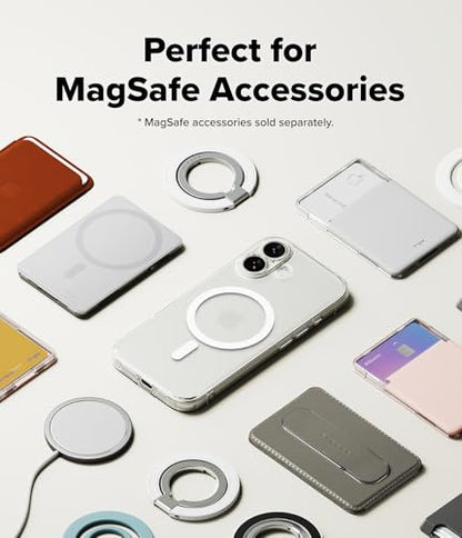 Ringke for iPhone 17 Case [Fusion Magnetic Matte Clear] | Compatible with MagSafe, Oil & Dirt Resistant, Anti-Fingerprint Technology Prevents Oily Smudges, Feels Velvety Soft - size: iPhone 17