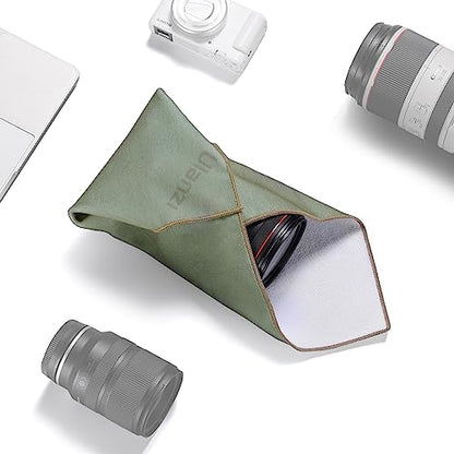 ULANZI Magic Universal Storage Cloth, Easy Wrapping and Safe Protection from Collissions， Bumping and Friction for Camera & Digital Accessories (45 * 45cm) - color: Dark Green