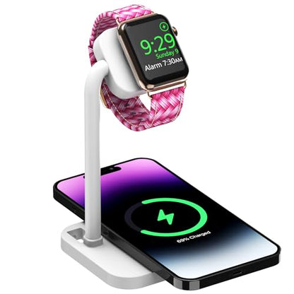 2-in-1 Universal Wireless Charging Dock - color: White Wireless Charging Dock