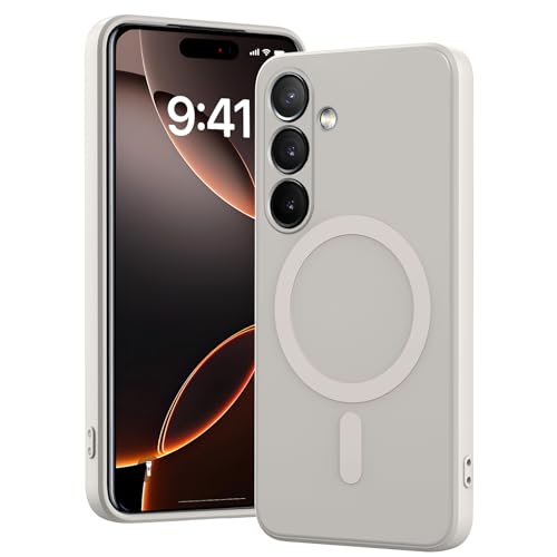 for Galaxy A15 5G Case,Magnetic,Wireless Charging,Slim White | Soft TPU Silicone Cover Phone Case for Samsung Galaxy A15 5G,White - color: White