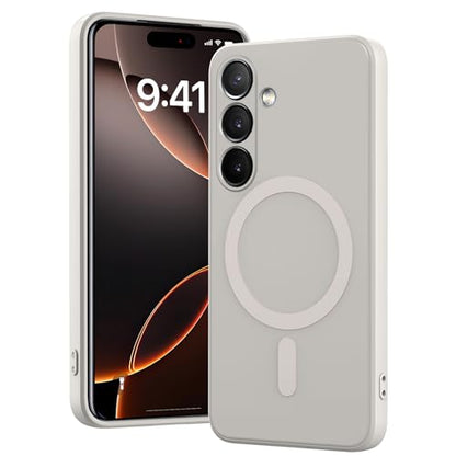 for Galaxy A15 5G Case,Magnetic,Wireless Charging,Slim White | Soft TPU Silicone Cover Phone Case for Samsung Galaxy A15 5G,White - color: White