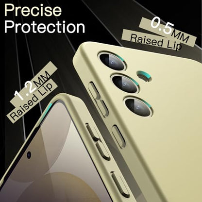 JETech Slim Case for Samsung Galaxy S24, Amber Yellow | Camera Lens Protection, Soft TPU Design, Matte Finish, Shockproof Protection - color: Amber Yellow, size: S24