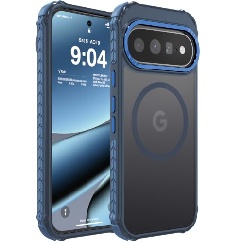 DEERLAMN Strong Magnetic Case for Google Pixel 10/10 Pro 6.3-Inch, Compatible with Magsafe,Military Grade Drop Protection,Translucent Matte Shockproof Protective Phone Cover, Frosted Blue - color: Blue, size: For Pixel 10/10 Pro/11/11-Pro-6.3-Inch