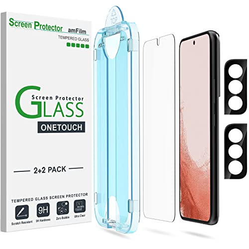 amFilm OneTouch for Samsung Galaxy S22+ Plus Screen Protector TemperedGlass - size: S22P-6.6"