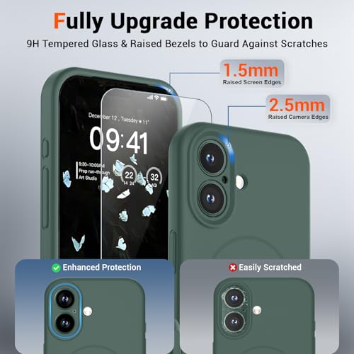 SUPFINE Silicone & Magnetic for iPhone 17 Case - color: Acacia Green, size: iPhone 17