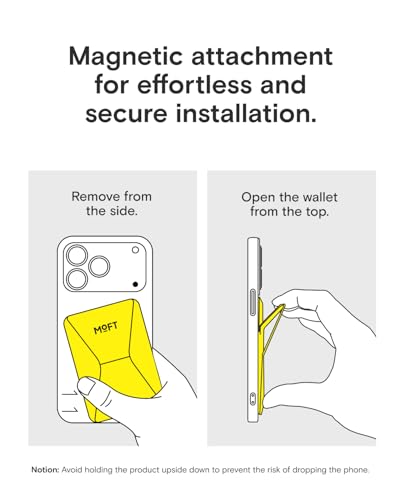 MOFT Magnetic Wallet Stand Compatible with iPhone 17/16/15/14/13/12 Series, Angle Adjustment & Magsafe Compatible MOVAS Phone Stand,Neon - color: Neon, size: Standard