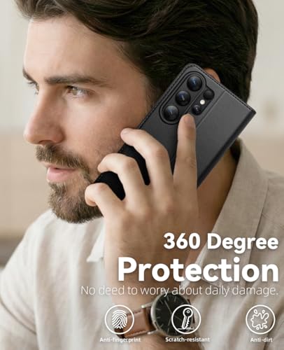 OCASE for Samsung Galaxy S26 Ultra Wallet Case, Card Holder, Black | RFID Blocking, Kickstand, Magnetic Closure, PU Leather Flip Folio, Shockproof TPU Shell, Protective Phone Cover (6.9") 2026 - color: Black, size: Samsung Galaxy S26 Ultra