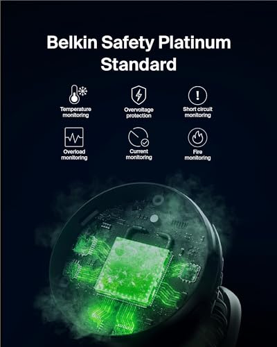 Belkin Qi2 15W Magnetic Wireless Charging Stand, 3 in 1 Fast Charger - color: White