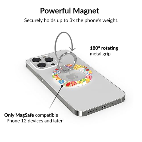 VELVET CAVIAR Compatible with MagSafe Phone Grip - Magnetic Ring Holder with Adjustable Stand - Removable MagSafe Accessories for iPhone 16, 15, 14, 13, 12 (Juicy Fruits) - color: Juicy Fruits