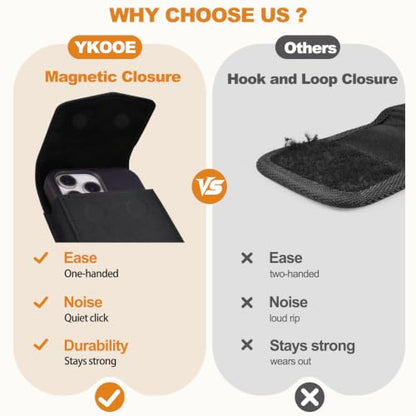 ykooe Phone Holster for Samsung Galaxy S20-S26 Ultra A17 A16 A15 A26 A36 - color: Black, size: X-Large