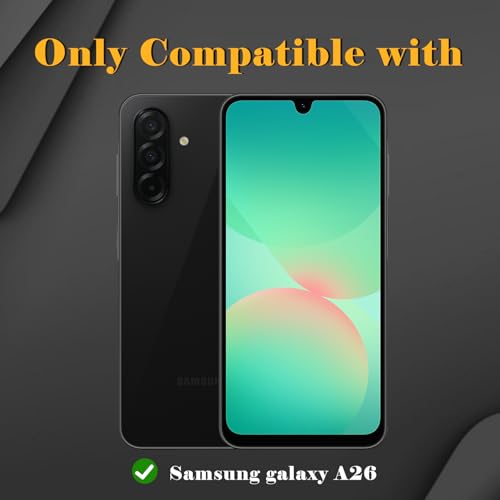 2 Pack Privacy Screen Protector for Samsung Galaxy A26, Tempered Glass Film full Coverage Anti Scratch, Anti-Spy, 9H Hardness, Bubble Free for Samsung Galaxy A26 Privacy Screen Protector - size: Samsung Galaxy A26