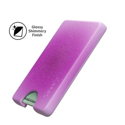 Casely MagWallet | Aura | Violet Soul | Purple | Slim Wallet Card Holder | Compatible with MagSafe | Soft-Touch Hard Silicone | Holds Up to 3 Cards - color: Aura | Violet Soul | Purple