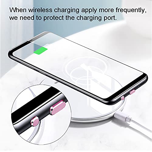 USB C Dust Plugs Charging Port Cover Caps, 2 PCS (Pink) - color: Pink