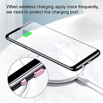 USB C Dust Plugs Charging Port Cover Caps, 2 PCS (Pink) - color: Pink