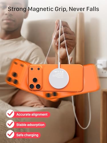 Magsafe Charger Magnetic Wireless Charge iPhone: Strong Magnet Charging Pad - color: White