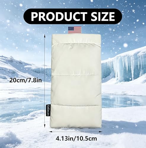Thermal Phone Case Prevent OVERHEATING in The Sun, Cellphone Pouch for Camping Prevents Freezing, Extends Battery Life, Outdoor Warm Cover Bags for iPhone,Samsung Galaxy White - color: White