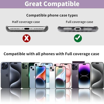 TACOMEGE Silicone Ring Phone Lanyard, Purple - color: Purple