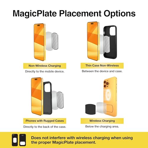 Scosche MPDB MagicMount Pro Magnetic Cell Phone Car Mount with Strong Magnets & 360° Adjustable Head, Adhesive Dashboard Cell Phone Holder Compatible with iPhone, Samsung, Android, Non-MagSafe Devices - size: 1 Pack, style: Dash