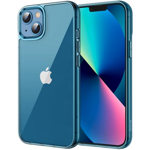 JETech Case for iPhone 13, Anti-Yellowing, Navy Blue | Shockproof Protection, Scratch Resistant Hard PC Back, Durable Transparent TPU Bumper - color: Navy Blue