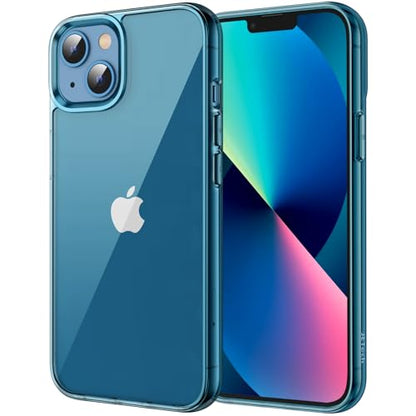 JETech Case for iPhone 13 mini, Anti-Yellowing, Navy Blue | Shockproof Protection, Scratch Resistant Hard PC Back, Durable Transparent TPU Bumper - color: Navy Blue
