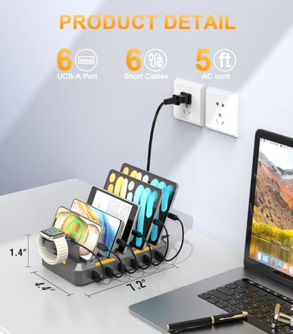 CREATIVE DESIGN Charging Station for Multiple Devices, 50W Charger Dock