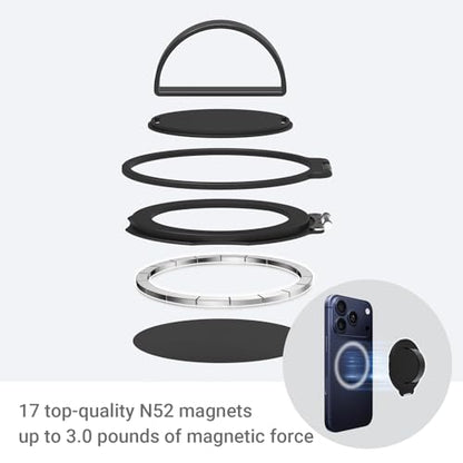 Grat 3 for Magsafe Magnetic Phone Grip Stand, Black - color: Stand-Black