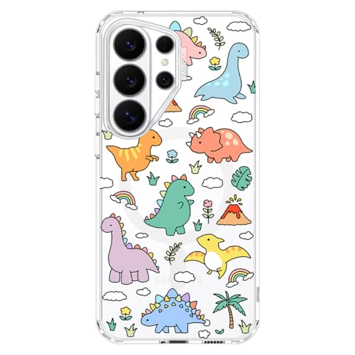 MOSNOVO for Samsung Galaxy S26 Ultra Clear Case, Fit for MagSafe, 6.6ft Military-Grade Shockproof Magnetic Protective Phone Cover,Dinosaur Land - color: Clear - Dinosaur Land, size: Samsung Galaxy S26 Ultra