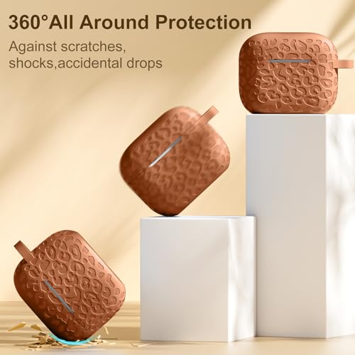 Leopard Engraved for AirPods 5 (2026) and AirPods 4 Case Cover (2024) - color: Brown, size: Airpods 5 & 4 Case