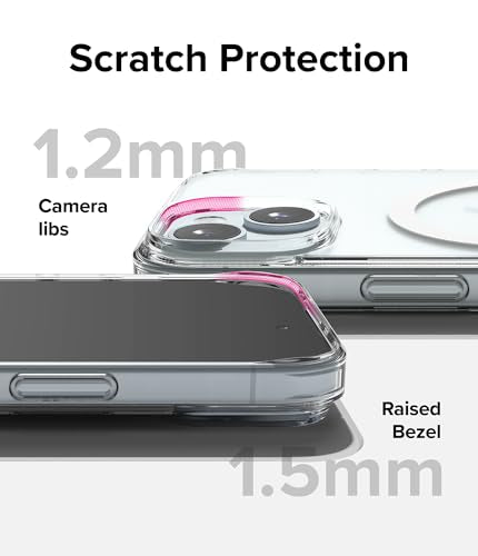 Ringke for iPhone 15 Case [Fusion Magnetic Matte Clear] | Compatible with MagSafe, Oil & Dirt Resistant, Anti-Fingerprint Technology Prevents Oily Smudges, Feels Velvety Soft - size: iPhone 15
