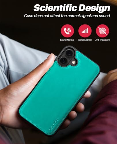 OCASE for iPhone 16 Plus Case Detachable Wallet Case with Card Holder, 2 in 1 Pu Leather Flip Folio with RFID Blocking Stand Wrist Strap Shockproof Phone Cover 6.7 Inch 2024, Blue Green - color: Blue Green, size: iPhone 16 Plus