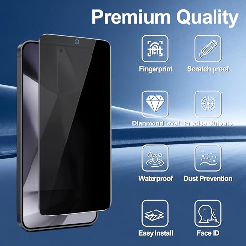 3 Pack Privacy Screen Protector for Samsung Galaxy s24 ultra - color: Black Samsung Galaxy S24 Ultra