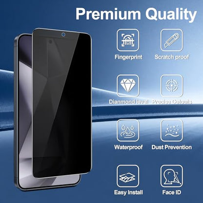 3 Pack Privacy Screen Protector for Samsung Galaxy s24 ultra - color: Black Samsung Galaxy S24 Ultra
