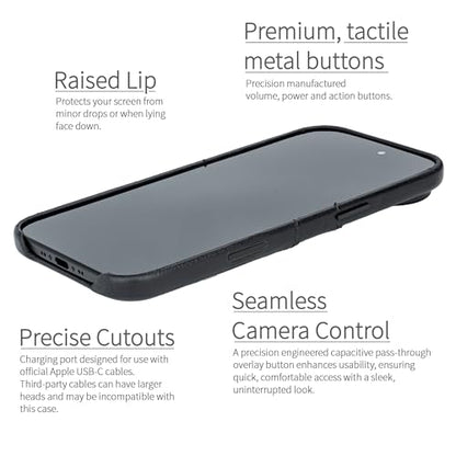 Dockem Card Case for iPhone 17 Air with Magnetic Mounting Plate, Camera Control Button, Wallet with 2 Holder Slots: M2 Exec Premium Synthetic Leather (Black) - color: Black, size: 17 Air