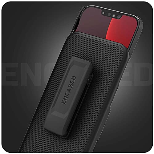 Encased DuraClip Designed for iPhone 13 PRO MAX Belt Clip Case (2021) Slim Phone Cover with Holster (Black) - size: iPhone 13 Pro Max