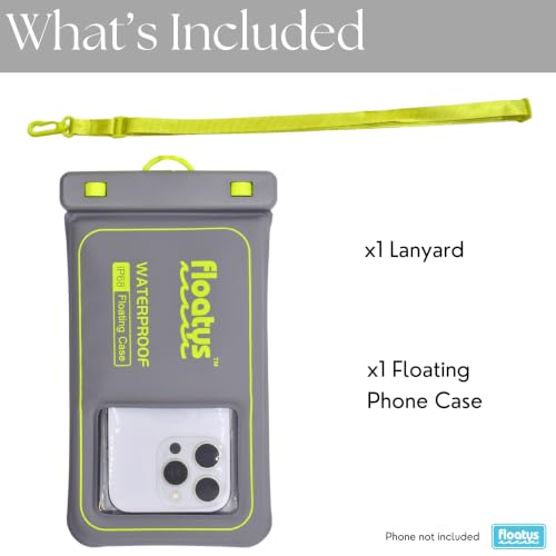 Floating Waterproof Phone Pouch for Regular Size Phones | Single (Grey) - color: Grey