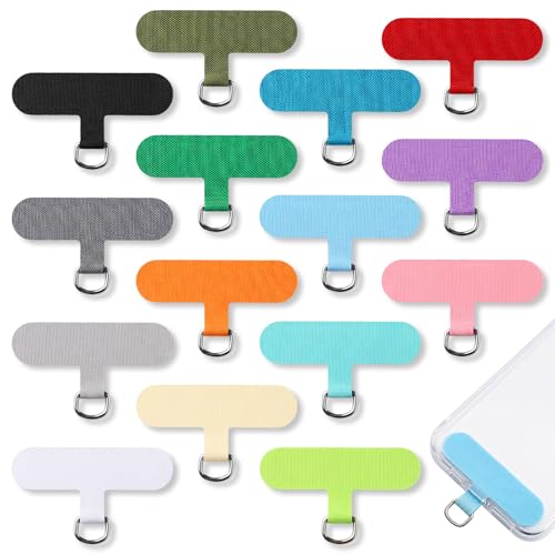 15 Pcs Phone Tether Tab, Universal Cell Phone Lanyard Tab