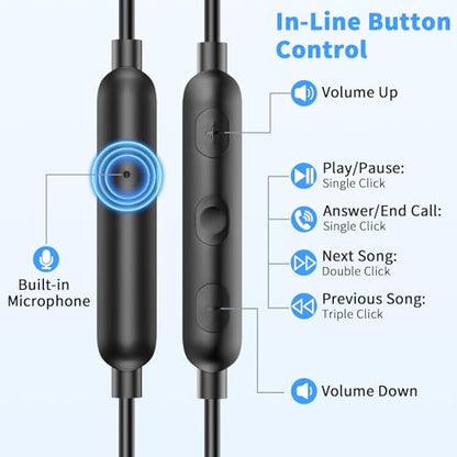 USB C Earbuds for iPhone 18 Pro Max 17 16 15 Headphone Wired,Blue - color: Navy blue