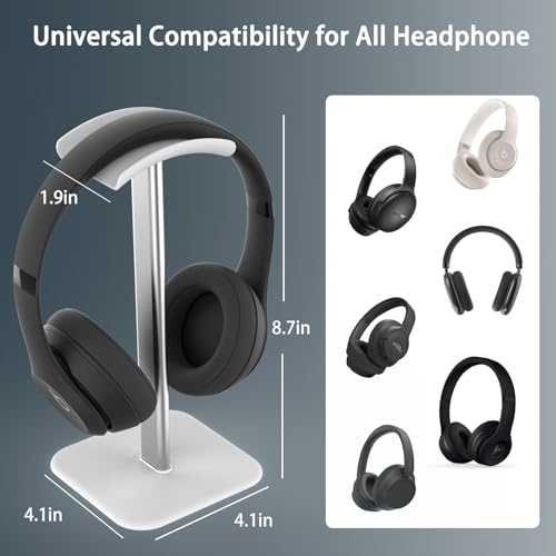 Headphone Stand for Desk - Headset Stand Headphone Holder (White_2 Pack) - color: White_2 Pack