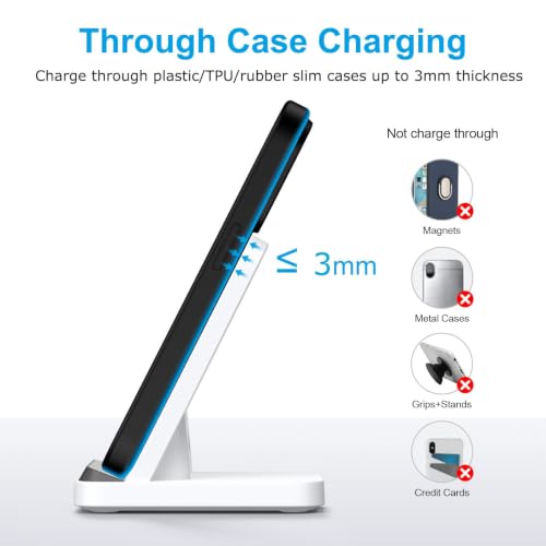 for Google Pixel 11 10 9 8 7 6 Pro XL 10a, Wireless Charger Phone Stand - color: Bright White, style: wireless charger