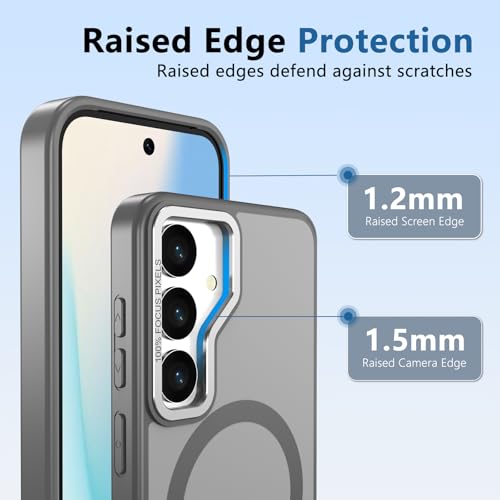 for S24-Case/S25-Case, Compatible with MagSafe, Gray - color: Gray, size: Galaxy S24 6.2"
