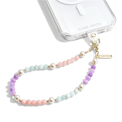 Case-Mate Phone Charm Wrist Strap with Beaded Pearls and Gold - Sugar Rush | Detachable Anti-Theft Phone Strap - Hands-Free iPhone Wrist Strap for Women - Phone Chain Wristlet for Galaxy, Pixel & More - color: Sugar Rush