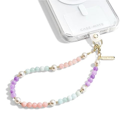 Case-Mate Phone Charm Wrist Strap with Beaded Pearls and Gold - Sugar Rush | Detachable Anti-Theft Phone Strap - Hands-Free iPhone Wrist Strap for Women - Phone Chain Wristlet for Galaxy, Pixel & More - color: Sugar Rush