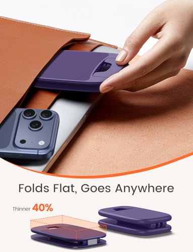 Lamicall Ultra-Thin Phone Holder for Desk, Purple Office Desk Accessories - color: Purple