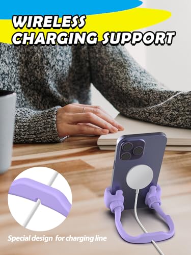 Christmas Stocking Stuffers for Teens Girls Adult Thumb Up Cell Phone Stand - color: Purple