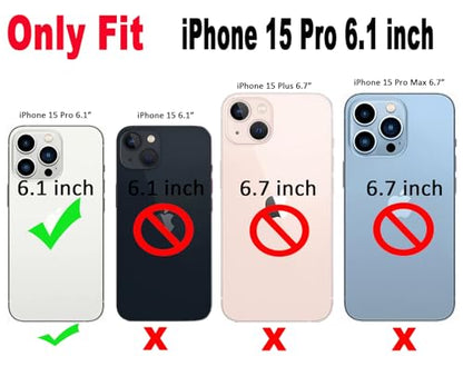 Qokey Compatible for iPhone 15 Pro Case(2023 6.1"),Cute Clear Love Design, Heart Camera Lens Curly Wave Transparent Protection Shockproof Phone Cover for Women Girl Men, Pink - size: for iPhone 15 Pro