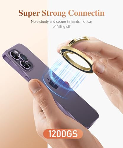 GVIEWIN Magnetic Phone Ring Holder, Compatible with MagSafe Phone Grip - color: Quicksand/Purple