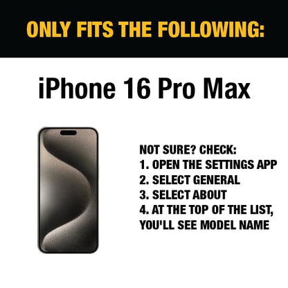 DEWALT Glass Screen Protector for iPhone — Apple Compatible — Easy Install — Applicator Included — 2-Pack (iPhone 16 Pro Max) - size: iPhone 16 Pro Max