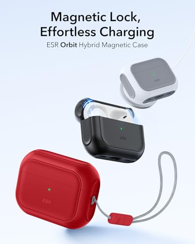 ESR for AirPods Pro 2 Case, Compatible with MagSafe, Dark Red - color: Red, size: AirPods Pro 2&1 Case